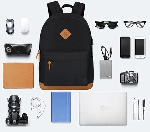 Large Carry-on Travel Laptop Backpack with USB Charging Port For Men and Women, Classic Backpack for College, Work Bag, Travel Backpacks - Image 4