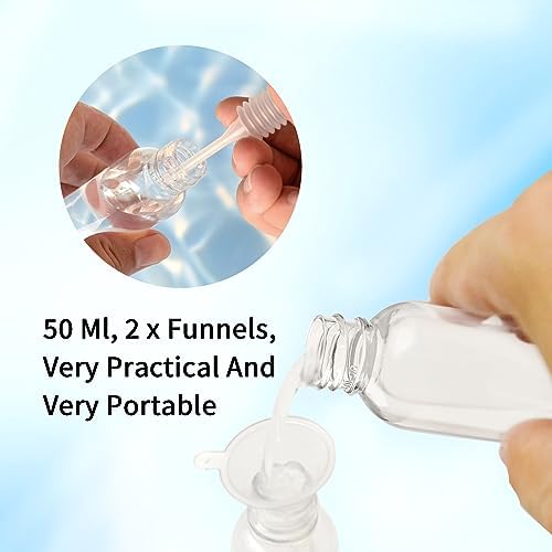 6 Pcs Plastic Travel Bottles, 50mL Refillable Clear Empty Bottles with Screw Lids for Liquids Toiletries Lotion Shampoo Conditioner - Image 5