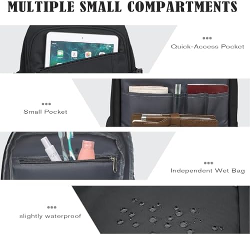 Cabin Bags 40x20x25 For Ryanair Underseat Travel Backpack, Hand Luggage Carry-ons Bag Cabin Size For Airplanes Flight, Rucksack For Men Womens, Waterproof Backpack For Travelling With USB Port - Image 4