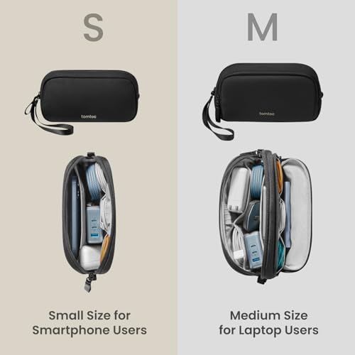 tomtoc Cable Organiser Bag Travel Pouch Water Resistant Accessory Bag Cord Organiser for Essentials, Tech Pouch Accessories Carry Storage for Power Bank, Charger, Airpods, USB, Pocket 3, Daily Items - Image 7