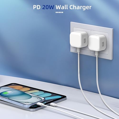 2Pack MFi Certified 20W USB C Fast Charger, UK Plug with 6FT Lightning Cable for iPhone 14/13/12/11/XR/8/ Pro Max iPad Mini 6, iPad Air - Image 6