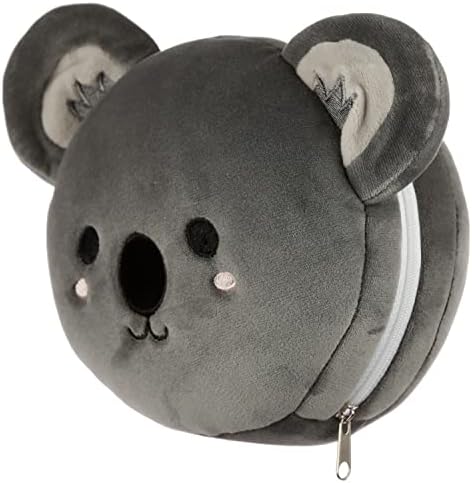 Puckator Relaxeazzz Adoramals Koala Round Plush Travel Pillow & Eye Mask - Sleep Eye Mask Masks - Kids Travel Accessories For Sleeping Airplane - Flight Plane Neck Pillow Pillows - Image 4