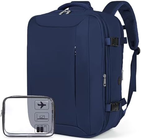 for Easyjet Cabin Bag 45x36x20, Travel Backpack with TSA Approved Clear Bag, Carry-ons Cabin Backpack for Travelling Underseat Cabin Bag Laptop Backpacks Luggage Set