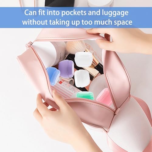 6PCS Travel Pots for Toiletries Waterproof Seal Travel Pots Leakproof Plastic Travel Containers Sets Travel Pots for Cream Travel Containers for Toiletries Lotion Travel Bottles Accessories - Image 5