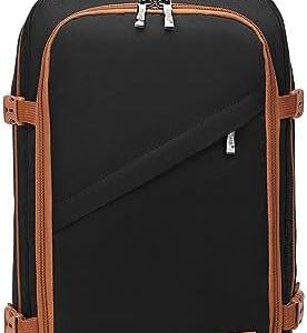 Kono Ryanair Cabin Bags 40x20x25 Underseat Travel Bag Carry On Backpack Hand Luggage Bag Laptop Backpack Cabin Size(20L, Black/Brown)