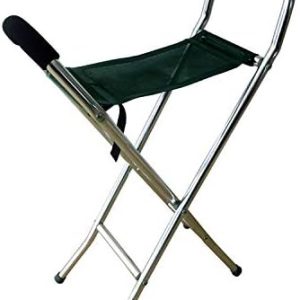 Lightweight Folding Portable Walking Stick Chair Seat Stool Ideal for Hiking Camping Fishing