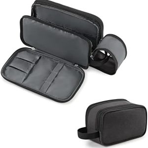 Lifewit Toiletry Bag for Men, Large Travel Shaving Dopp Kit with Double Zippers, Water-Resistant Bathroom & Travel Organizer for Full Size Toiletries and Shaving Accessories, Medium, Black