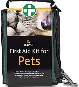 Reliance Medical Pet First Aid Kit - Essential Care for Dogs and Cats, Ideal for Travel, Camping, Home Use, Includes Saline, Bandages, Durable Rip-Stop Fabric Bag, 1 Kit