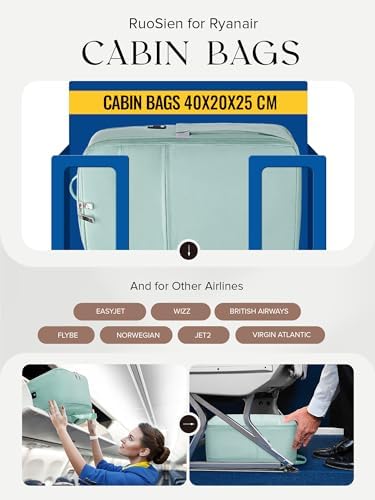 for Ryanair Cabin Bags 40x20x25 Underseat Carry-On,Hang Luggage for Women Men,Travel Backpack Cabin Size for Ryanair Backpack Flight Bag with Charging Hole - Image 2