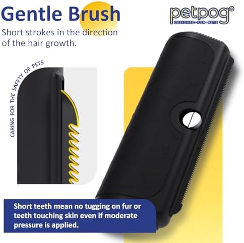 Professional Deshedding Comb for Dogs, Cats, Horses & Rabbits – Gentle, Non-Slip Grooming Brush with Stainless Steel Teeth – Ergonomic Handle for Comfortable Use – Durable Pet Grooming Tool - Image 4