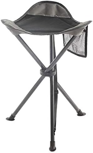 EVER ADVANCED Folding Stool Tripod Tall 53 cm Lightweight Camping Stool Compact Portable Fishing Tripod Camping Chair Collapsible for Outdoor Travel Walking Garden Backpack Hold Up 102 KG