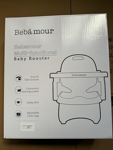 Bebamour Baby Chair Booster Seat with Tray Sit Me Up Baby Chair for Eating Portable, Travel, with Green Padding - Image 11