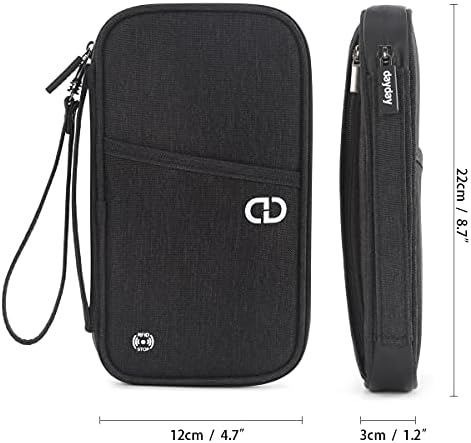 dayday® 4 Passport Holder Travel Wallet Accessories Document Airplane Holiday Essentials Organiser Bag with RFID Blocking Unisex Family Cover Case | Gifts for Men Women - Image 2