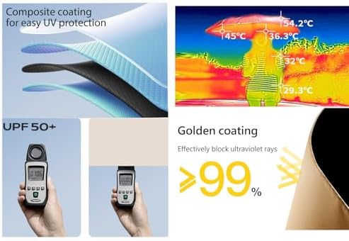 erised's bifrost French style Automatic Windproof Travel Portable Compact Folding Umbrella Auto Open Close/10 Ribs/UV Protection/Sun Rain/Handle Auto/Women Men - Image 6