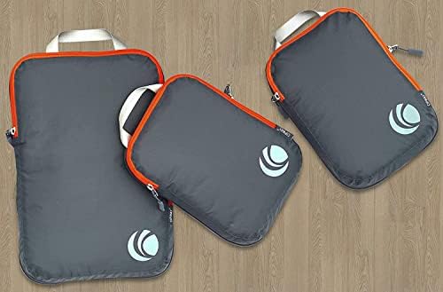 Cipway Compression Packing Cubes Set, Ultralight Expandable Travel Organizers for Carry on Luggage (Grey 3pcs) - Image 6