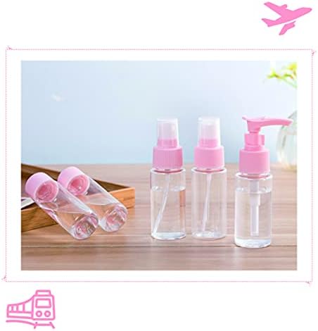 11 Piece Set Cosmetics Travel Bottle, Transparent Travel Toiletries Bottles Under 100ml, Including Spray, Sample Pots, Label Paper and Transparent Cosmetic Bag,Leak-Proof Accessories - Image 7