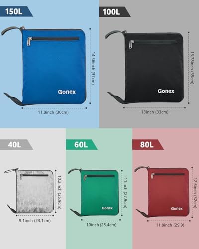 Gonex 150L Travel Duffel Bag Foldable Water Resistant Travel Bag Lightweight Duffel Bag with Big Capacity for Luggage Gym Sports Deep Blue - Image 7