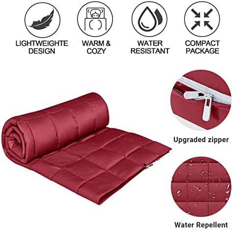 KingCamp Camping Blanket Lightweight Outdoor, Travel Blanket Multifunctional Warm, Sleeping Blankets Ultralight with Snap Button, Sleeping Quilt for Picnics Beach Camping Hiking Car Indoor - Image 5