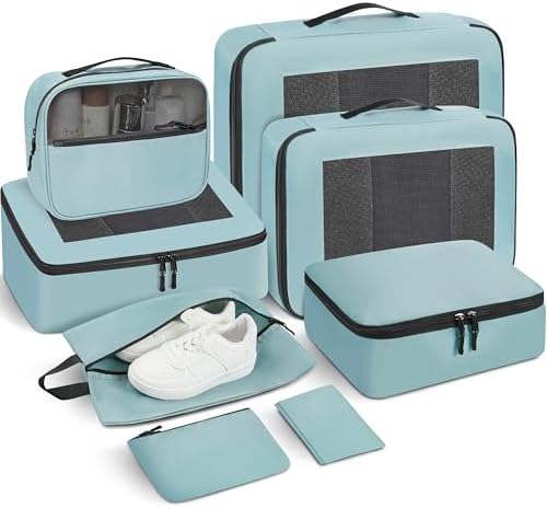 Packing Cubes for Suitcase 8 Set, Lightweight Luggage Packing Organizers Packing Cubes for Travel Accessories