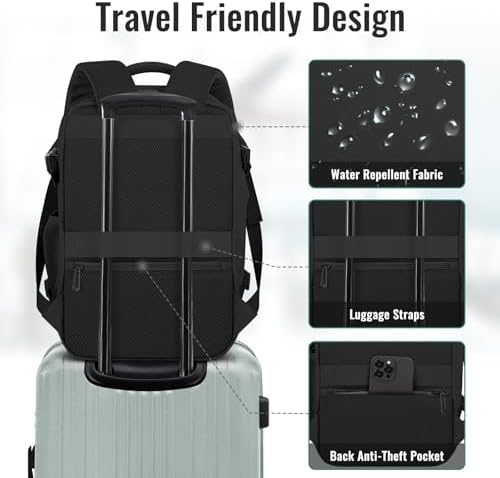 Cabin Bags 40x20x25 for Ryanair Underseat Carry-ons Bag, Hand Luggage Bag Cabin Backpack Travel Backpack Cabin Size 20L - Black - Image 6