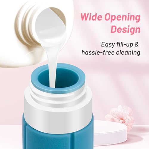 Alyvisun 4 Pack Silicone Travel Bottles for Toiletries, [Refillable & Leak-proof] Travel Containers, 100ml Small Size Squeezy Bottles for Shampoo, Lotion, Cosmetic, Mixed Colors - Image 6