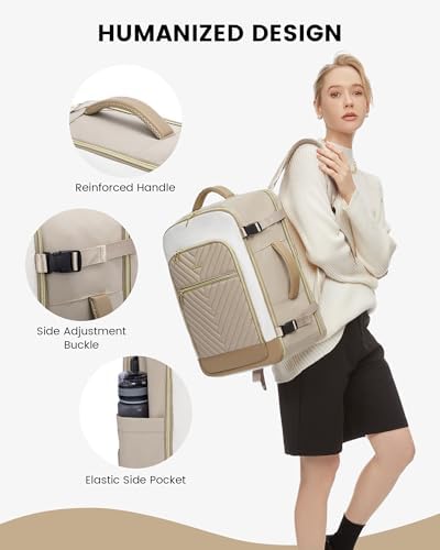 LOVEVOOK Travel Backpack Womens Cabin Bag Large 17 inch Laptop Rucksack for Plane Hand Luggage Waterproof Weekend Overnight Carry On Bag for Ladies 40L Maternity Hospital Bags - Image 7