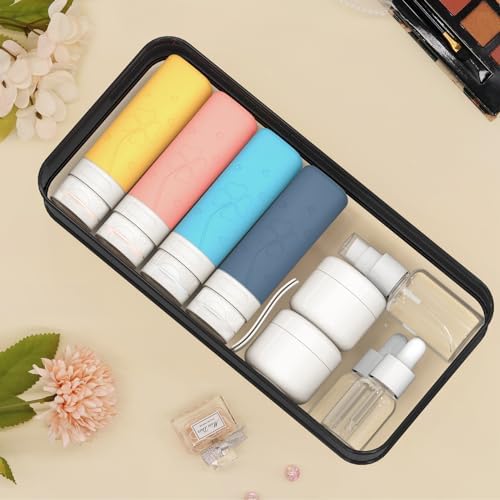 12 Pcs Travel Bottles for Toiletries, Travel Size Containers with Cream Jars, Airplane Travel Essentials Leak Proof Silicone Squeezable Travel Accessories for Shampoo Conditioner Lotion Cream - Image 7