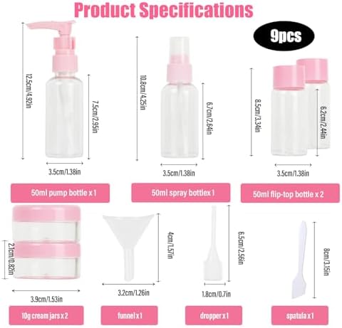 Travel Bottles for Toiletries, Silicone Travel Bottles for Toiletries, Leak Proof Refillable Squeezable with Clear Toiletries Bag for Cosmetic Shampoo Lotion Makeup Shower Hand Soap - Image 2