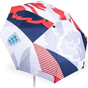 Hy-Pro Officially Licensed England FA Umbrella | One Click Open, Pocket Umbrella, Compact, Lightweight, Portable, Travel, Small, Navy/White