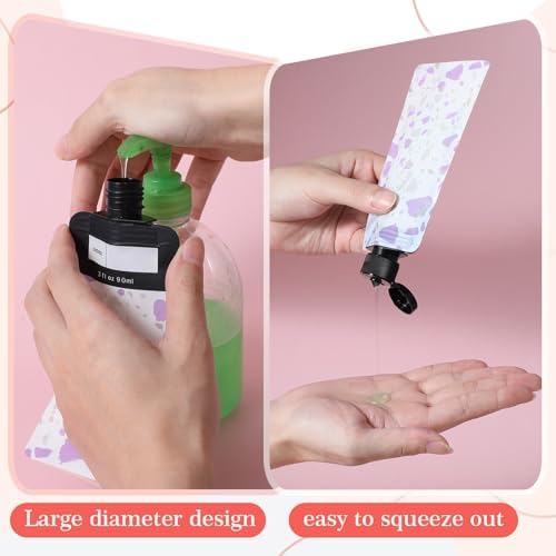 Sibba 6 Pcs Leak Proof Empty Squeeze Pouches 3 oz Portable Shampoo Liquid Container Refillable Travel Size Containers TSA Approved Travel Bottles Makeup Packing Bag for Lotion Face Cream Hand Soap - Image 5