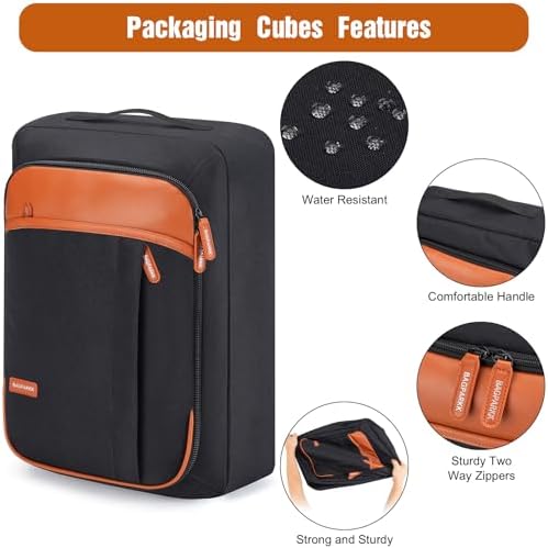 8 Set Packing Cubes for Travel, Lightweight Vacation Travel Essentials, Travel Accessories for Suitcase Organizer Bags Set (Black) - Image 5