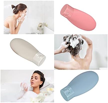 3 Pcs Travel Bottles Set,60ML Travel Bottles & Containers,Small Mini Empty Plastic Squeeze Bottles for Travel Toiletries,Shampoo and Conditioner with Storage Bag - Image 4