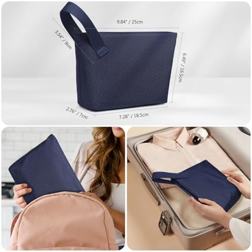 HYZUO Electronics Organiser Bag Tech Accessories Pouch Water-Resistant Storage Bag for Charger, Cables, Power Bank, Hard Drive, Cards, Stylus, Gadgets, Portable Carrying Accessory Bag, Navy Blue - Image 6