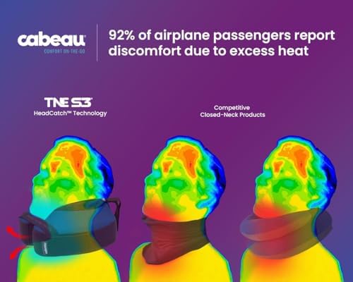 Cabeau Evolution TNE S3 Travel Pillow - Neck Pillow for Traveling - Memory Foam Airplane Pillow - Neck Pillow with Attachment Straps - Support for Travel, Home, Office, and Gaming (Paris) - Image 3
