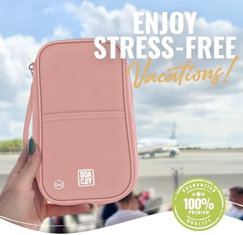 BOACAY Family Passport Holder, RFID Travel Wallet for Women & Men, Document Organiser, Holiday Essentials & Waterproof Cover for Tickets, Money, Cards - Image 7