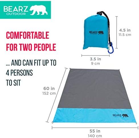 Travel Blanket - Pocket Sized Beach Blanket Camping Blanket, Waterproof Picnic Blanket, Sandproof Beach Mat - Camping Gadgets & Festival Hiking Accessories - Image 7