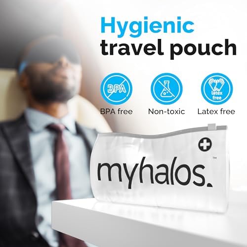 MyHalos 100% Blackout Sleep Masks for Women & Men - Zero Eye Pressure Eye Mask for Sleeping -Our Halo Sleep Mask Includes a Storage Pouch- Black Eye Mask for Travel or Blindfold - Image 6