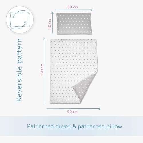 2 Piece Baby Children Quilt Duvet & Pillow Set 120x90 cm to fit Toddler Cot Bed (Big Stars) - Image 4