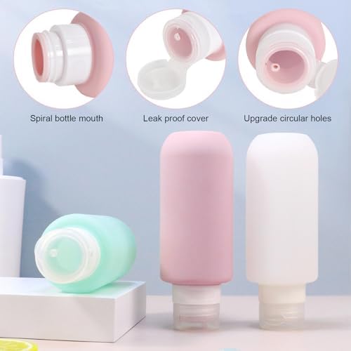 200ml Silicone Travel Bottle for Toiletries, 3 Pack Leak Proof Refillable Squeezable Containers for Lotion Liquid Shampoo, Conditioner, Toiletries, BPA Free and TSA Approved Travel Accessories - Image 3