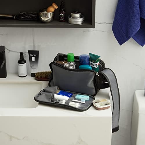 Lifewit Toiletry Bag for Men, Large Travel Shaving Dopp Kit with Double Zippers, Water-Resistant Bathroom & Travel Organizer for Full Size Toiletries and Shaving Accessories, Medium, Black - Image 7