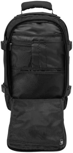 Cabin Max Travel Bag, for Ryanair Cabin Bags 40x20x25 Underseat, Carry-ons, Travel Backpack, Maximise Hand Luggage - Side Compression Straps - Anti-Theft Pocket -Metz 20L Vintage Black 40 x 20 x 25 cm - Image 3