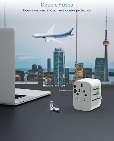 TESSAN Universal Travel Adapter Worldwide with 2 USB C and 2 USB A Ports, Universal Plug Adaptor UK to World, International Travel Adapter for Multi Countries EU, USA, UK, Australia, Thailand etc. - Image 4