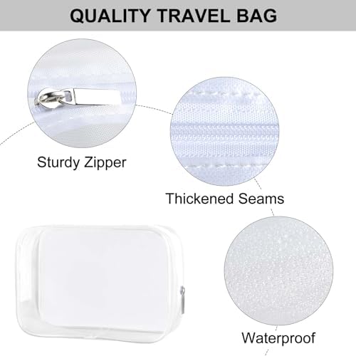 PLULON 2 Pack Travel Toiletry Bag, TSA Approved Toiletry Bag Clear Makeup Bag Quart Size Portable Cosmetic Bags Carry on Travel Accessories Bag for Women Men - Clear - Image 3