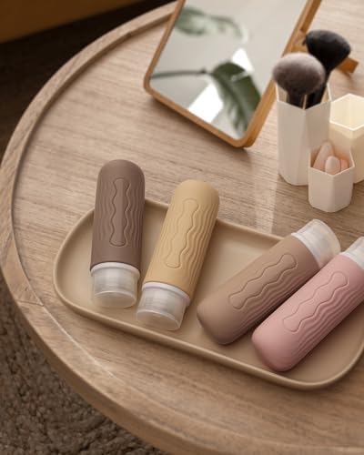 Yinke Travel Silicone Bottles for Toiletries, TSA Approved and BPA Free Travel Essentials, 3oz Travel Size Containers with Clear Bag, Travel Accessories Refillable for Shampoo Conditioner(4Pack) - Image 8