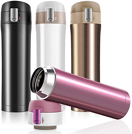 Double Walled Vacuum Cup Flask Thermo,Stainless Steel Insulated Water Bottle | Flask for Hot and Cold Drinks Cup Travel Coffee Mug, Sports Water Bottle (A-White)