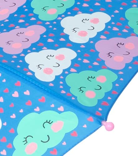 Hatley Girl's Printed Umbrella, Cheerful Clouds, One Size - Image 5