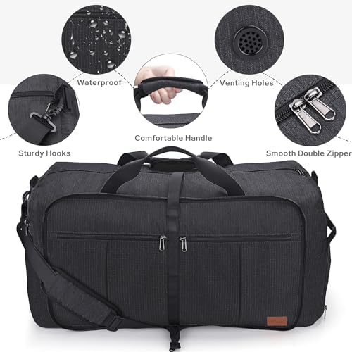 Urtala Travel Duffel Bag for Men & Women, 120L Holdall Bag Foldable Weekend Overnight Bag with Shoe Compartment & Shoulder Strap, Lightweight Waterproof - Image 3