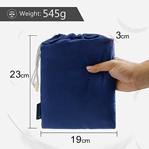 MYCARBON Travel Sleeping Bag Liner, 100% Cotton Durable and Super Soft 220 x 90 cm Roomy Travel Sheet Portable Lightweight for Camping Bed Bag, Hostels, Coaches, Picnic, Trains with Pillow Pockets - Image 7