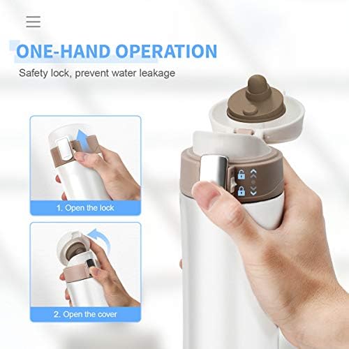Double Walled Vacuum Cup Flask Thermo,Stainless Steel Insulated Water Bottle | Flask for Hot and Cold Drinks Cup Travel Coffee Mug, Sports Water Bottle (A-White) - Image 4