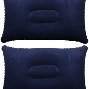 TRIXES Inflatable Pillows x2 – Multipack of Blue Inflatable Pillows Perfect for Travel/Camping/Outdoors/Fishing - Blow up Pillow -Twin Pack – Ultra Light Water Resistant Pillows